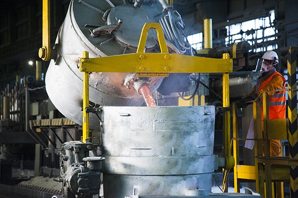 contemporary large aluminum foundry with casting